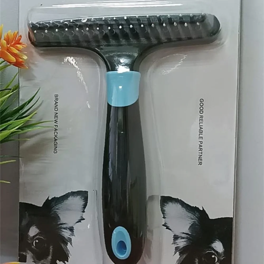 Black‎ and Blue Pet Undercoat Rake new blue.